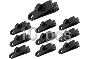 ZWMY 10Pcs Pince à Pince pour bâche, Ensemble de Pinces à bâche résistantes Pince pour auvent instantané pour tentes Tarp Caravan Garden Shade Housse de, Noir
