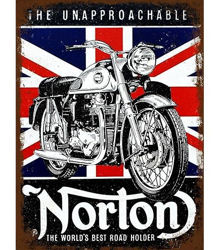 Norton Motorcycles - Retro Vintage 8 x 6 Metal Sign : Amazon.co.uk