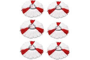CCMRCQ Replacement Head for Turbo Spin Mop, 3 Pcs Mop Refill Heads, 2 in 1 Easy Wring&Clean Compatible with O-Cedar, 360° Microfiber Triangle Wiper Mop Heads for Home Cleaning, Washing Machine Safe (6 Pack)