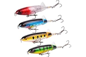 YUEMING 4-Piece Fishing Lure Set - Artificial Bait, Topwater Lures, 10cm, 13g, Rotating Tail for Freshwater & Saltwater Fish