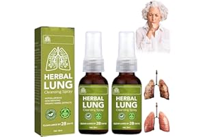 INBOLM 2pcs Herbal Lung Cleanse Mist Lung Detox Herbal Cleanser Spray Powerful Lung Support Herbal Care Essence Natural Respiratory Cleanse and Breathe Spray 30ML