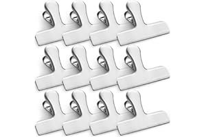 Cozy Inviting 12 Stück 78mm Verschlussklammern, Edelstahl Verschlussclips Für Lebensmittel-Beutel & Tüten, Große Metallscharnier Clips Für Tüten, Lebensmittel Und Foto Für Haus, Küche, Und Büro