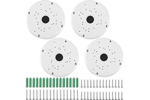 MOLBORY 4 sztuki puszki przyłączeniowej do aparatu, puszka rozgałęźna i wodoszczelna, do kamery monitorującej, tworzywo sztuczne ABS, wodoszczelna skrzynka kablowa, uniwersalna puszka rozgałęźna do kamery