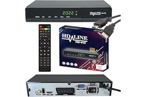 HD-Line & Leyf 410 Ricevitore Satellitare Digitale - DVB-S/DVB-S2 - Full HD 1080p Satellite Digitale per la Televisione + Cavo HD [Preprogrammato per Astra, Hotbird e Türksat]