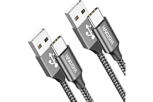 HAKUSHA Kabel USB C, kabel do ładowania USB C [2 sztuki, 1 m), kabel USB typu C, nylonowy kabel USB do ładowania Samsung Galaxy Z Flip, S22+, S21 Ultra, Huawei P50 Pro, Mate 40, Google Pixel 6, Xiaomi,