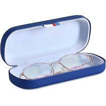 Étui à Lunettes Rigide En Cuir Synthétique – Fermeture Magnétique, Avec Chiffon De Nettoyage, 16,1x6,6 Cm