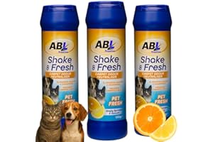 ABL SUPPLIES Shake & Fresh Carpet Odour Neutraliser Pet Fresh 3 x 500g – Carpet Cleaner Powder, Pet Carpet Freshener, Dog & Cat Odour Eliminator, Carpet Deodoriser & Freshener for Home, Rugs, Upholstery & Floors