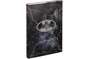 Baagl Boîte de classement pour cartable A4, Chemise pour enfants avec élastique et rabat intérieur, Classeur avec élastique pour garçon (Batman Storm)