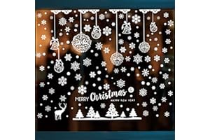 OTMVICOR Vicor 95 Pieces Christmas Window Decoration,Xmas Window Decorations Stickers,Christmas Reusable Window Stickers for Home and Store Display Decoration 4 Sheet