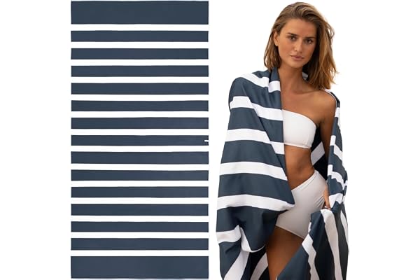 SummerSand Serviette de Plage Microfibre XL 200x100 cm - Drap de Plage Grande Taille antisable - Serviette de Piscine légère, compacte, séchage Rapide – Deep Blue