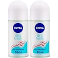 NIVEA Antiperspirant Roll-on for Women, 48h Protection, Dry Fresh Antibacterial, 2x50ml
