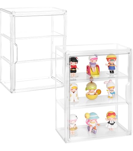 Vitrine Acrylique Transparente Vitrine Transparente Pour Figurines Lomonmen - Boîte Plexiglass Avec Porte Magnétique - Format 27x18x21cm Vitrine En Verre