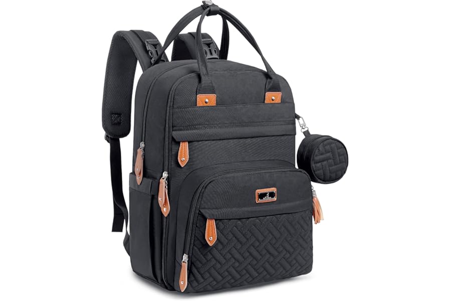 BabbleRoo Baby Changing Bag Backpack, Nappy Changing Back Pack Diaper Bags with Changing Mat & Pacifier Holder for Mom & Dad