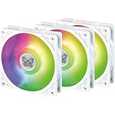 SCYTHE Wonder Tornado 120mm ARGB Beyaz Kasa Fanı 3&rsquo;l&uuml; Paket, 26mm Kalınlık, 2500 RPM, FDB Rulman, Titreşim &Ouml;nleyici Tasarım, 