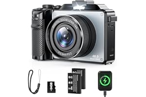 UCMDA 4K Appareil Photo Numérique avec Dual-Lens - 64G Carte 56MP 18x Zoom Appareil Photo Numérique WiFi, Compact Caméra Numérique Autofocus avec Lentille Grand Angle et Macro, Caméra Vidéo Selfie