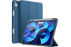‎JETECH JETech Etui dla iPad Air 11 Cala M3/M2 (2025/2024), iPad Air 5/4 (10,9 Cala, Model 2022/2020, 5/4) z Uchwytem na Długopis, Szczupły Pokrowiec na Tablet z Miękki Tył z TPU (Niebieski)