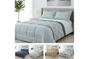 DONATELLA EDREDON Estampado Reversible Milan - 135 cm., Milan-Gris