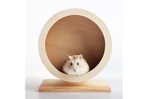 Seahelms Hamsterrad aus Holz ø15 cm Leise Laufrad Hamster für Ruhe und Bewegung von Syrischen Hamstern, Rennmäusen, Ratten, Mäusen, Zwergen, Kleinen Chinchilla