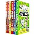 Bunny Vs Monkey 6 Book Set Collection (Bunny Vs Monkey, the League of Doom, The Supersonic Aye-Aye, The Human Invasion, Rise of the Maniacal Badger,Multiverse Mix-up!)