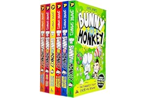 Bunny Vs Monkey 6 Book Set Collection (Bunny Vs Monkey, the League of Doom, The Supersonic Aye-Aye, The Human Invasion, Rise of the Maniacal Badger,Multiverse Mix-up!)