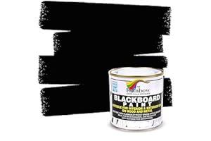 RAINBOW CHALK MARKERS LTD Die Raindow Tafelfarbe 250 ml, Mattschwarz, reflexionsfrei, strapazierfähig für Außenwände - geeignet für Holz, Metall und grüne MDF-Oberflächen, geeignet für Flüssigkreide und Kreidestifte, GL078