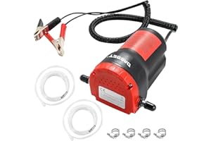 DASBET 12V 60W Oil Change Pump Extractor, Oil Change Pump Extractor with Tubes, Oil/Diesel Fluid Extractor Pump, Oil Suction Pump, Changing Engine Oil Transfer Pump