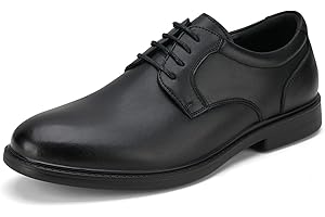 HEEZ Anzugschuhe Herren, Klassischer Businessschuhe Oxford Derby Schuhe, Herren Comfort Hochzeits Schnürhalbschuhe Herrenlederschuhe