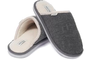 JOMIX Męskie zimowe kapcie domowe ciepłe płaskie ciepłe futrzane kapcie wygodne i miękkie