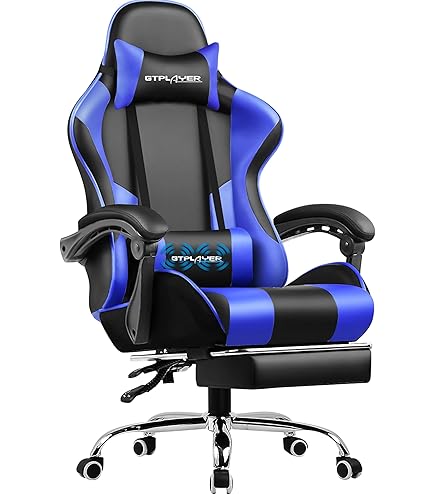 Douxlife Gaming Stoel, met 7-punts Massage, Ergonomische bureaustoel met Voetensteun, 90-175° Rugleuning Instelbaar, Verstelbare 2D-Armleuning, PC- gamerstoel, Bureaustoel, 180 kg, Roze