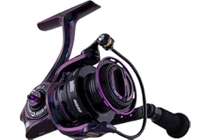 ‎ABU GARCIA Abu Garcia Revo Ike Stationärrolle - leichte lilafarbene Spinnrolle mit 10 Kugellagern, Drop Shot Keeper - Für das Süßwasser-Angeln - Hecht, Barsch, Zander, Forelle