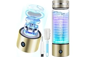 IUHFSIFS Upgrade Hydrogen Water Bottle with Brush【NO.1 Double Hydrogen Content】Hydrogen Water Bottle with TOP SPE PEM Technique, Improve Water in 3 Min