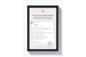 Cadre photo walther design noir 21 x 29,7 cm (DIN A4) avec passe-partout, cadre en plastique Style acier ES130B