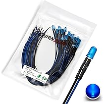 Lot De 20 Diodes LED Blanches Pré-câblées De 5 Mm (lentille