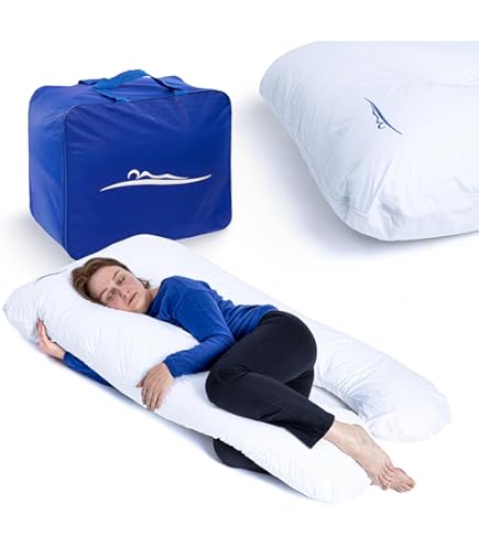 MAKOSAS Housse De Coussin Lavable En Bambou - Pour Coussin De Positionnement Latéral - Coussin Confortable Pour Adultes - Coussin D'allaitement Et De Positionnement Latéral - Respirant - Gris