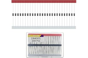 ALLECIN 150 Stück 1N4001 Gleichrichter Diode IN4001 1A 50V 4001 Axial 1Amp 50Volt Gleichrichterdiode Rectifier Dioden DO-41