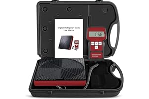 Báscula electrónica de refrigerante, báscula de carga de refrigerante de 220 libras/100 kg, báscula de recuperación digital de carga de refrigerante electrónica Therm La Mode para HVAC, CA automática