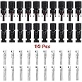 TRAMILY Solar Connector, Solar Cable Connectors Male/Female Connector Double Seal Rings for Better Waterproof Effect (10 Pairs)
