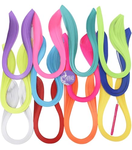 Quilling Quilling Paper Strips 1080 Bandes 44 Couleurs Ensemble de Papier Quilling 3 mm Largeur