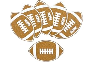 No Huddle American Football Untersetzer aus Kork im 6er Set für Gläser und Tassen - Glasuntersetzer im Football Design - American Football Deko