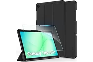 CACOE Case for Samsung Galaxy A11+ Plus Tablet case with Screen Protector 11 inch 2025(SM-X236B/SM-X230)– Full Protective Ultra Thin Cover with Stand, Black