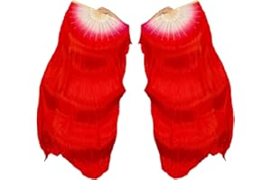 Hayaww 2 Pcs Voile De Danse éVentail, Voile De Soie De Danse éVentails en Soie De Danse du Ventre éVentail Voile De Danse du Ventre, 1.8m, pour Les Grands Spectacles, RéPéTitions, Divertissements