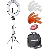 Neewer 12-inch Inner/14-inch Outer LED Ring Light and Light Stand 36W 5500K Lighting Kit with Soft Tube,Color Filter,Hot Shoe