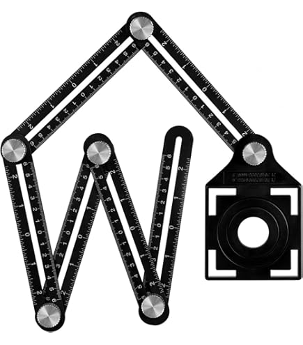 Righello Multi-Angolo In Alluminio - 12 Lati Pieghevole Per Piastrelle E Legno - Foto 6