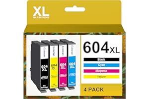 ‎COLORAN 604XL Patronen für Epson Druckerpatronen 604 XL 604XL Multipack Druckerpatrone, für Epson Home XP-2200 XP-2205 XP-3200 XP-3205 XP-4200 XP-4205, Workforce WF-2910 WF-2930 WF-2935 WF-2950, 4er-Packs