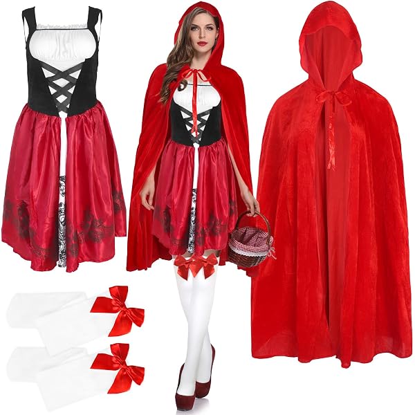 Smiffys Costume Da Zombie Miss Cappuccio Rosso Per Bambina - Halloween, Include Vestito E Mantello Con Cappuccio, Taglia 10-12 Anni