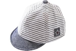 GEMVIE Gorro de Béisbol para Bebe Niño Verano Protector del Sol Gorra Niña Playa Rayas Clasicas Algodón