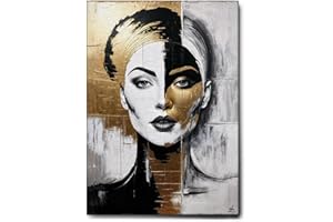 Giallobus - Quadro - 21 - Donna oro - Tela Canvas Telaio Standard - 35x50 - Pronto da appendere - Quadri moderni per la casa