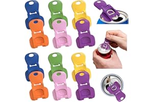 HAPLOS 12 Pièces Ouvre Boîte Manuel à Boisson Facile, Plastique De Soda Bière, Canette Bouchon, Protecteurs De Boîtes, Pour le Cola, Anti-Insectes, Accessoires De Cuisine Colorés Pour Boissons