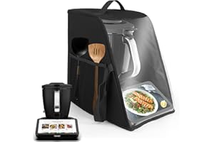 CYEEHXIN Cubierta para Thermomix TM7, cubierta para robot de cocina Thermomix TM7, accesorio ideal para proteger y guardar tu robot de cocina (negro)