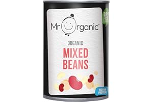 Mr Organic - Mixed Beans 400g - Organic. High in Protein & Fibre - Ready to Eat - Perfect for Salads, Stews, and Soups - Non-GMO and Gluten-Free